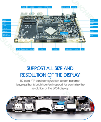 LPDDR3 industrial encaixou a placa de sistema com RK3288 RK3399 WIFI LAN Optional